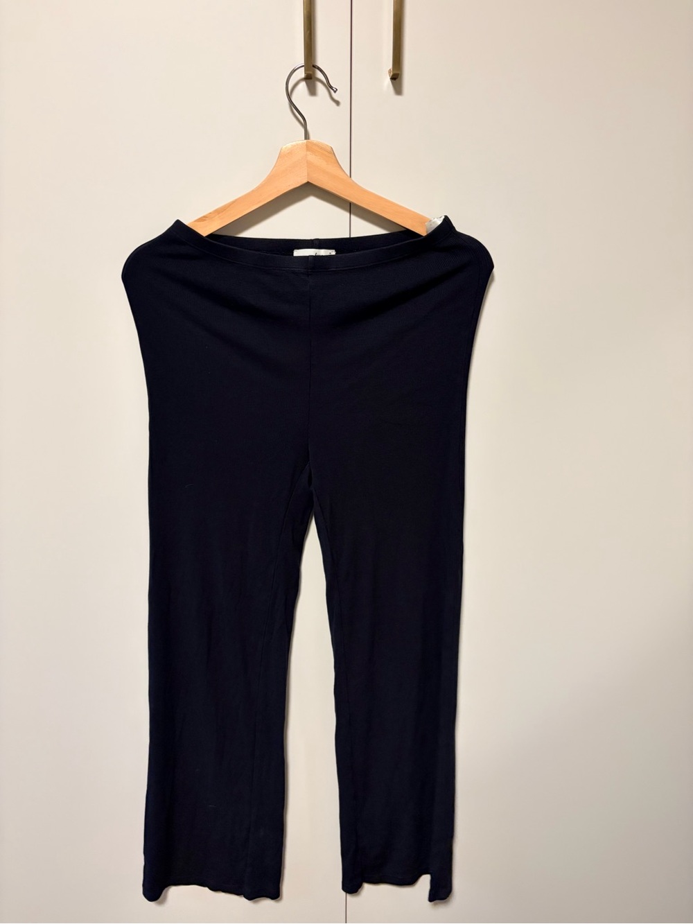 Wilfred Black Wide-Leg Ponte Pants
